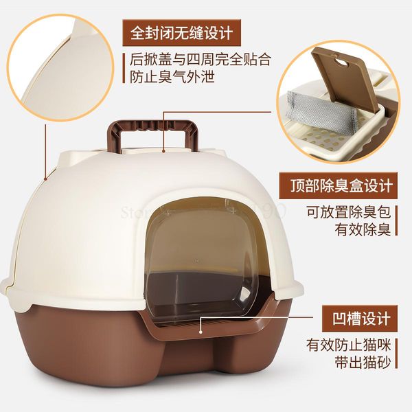 fully-enclosed cat litter box anti-spatter deodorant deodorant large oversized cat poop cat pot toilet shit supplies
fully-enclosed cat litter box anti-spatter deodorant deodorant large oversized cat poop cat pot toilet shit supplies