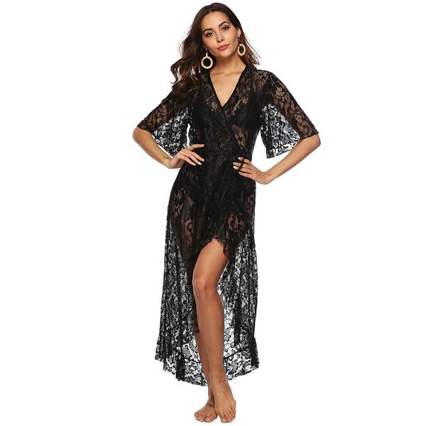 women cover-ups bikini lace perspective swimwear summer cover up women swimsuit v-neck beachwear beach loose dress f630, Blue;gray
women cover-ups bikini lace perspective swimwear summer cover up women swimsuit v-neck beachwear beach loose dress f630, Blue;gray