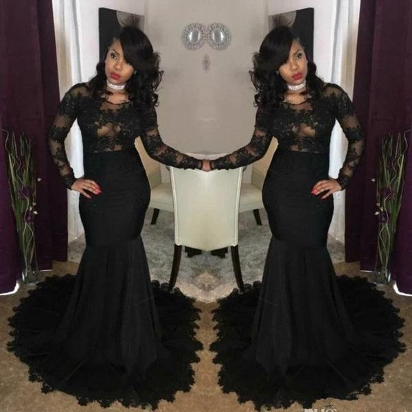 illusion african black prom dresses mermaid jewel neck lace appliques long sleeves evening gowns african girls party wear, Black;red
illusion african black prom dresses mermaid jewel neck lace appliques long sleeves evening gowns african girls party wear, Black;red