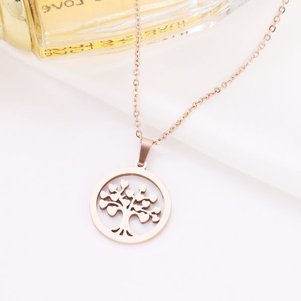steel necklace for women man heart tree pendant choker rose gold necklace engagement jewelry, Silver
steel necklace for women man heart tree pendant choker rose gold necklace engagement jewelry, Silver