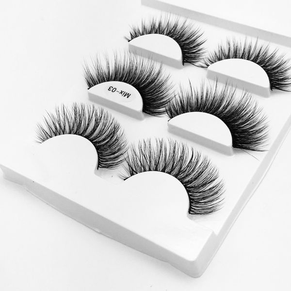 new mix 3 pairs 3d mink lashes natural false eyelashes thick long black mink eyelashes soft makeup eyelash extension faux lashes 
new mix 3 pairs 3d mink lashes natural false eyelashes thick long black mink eyelashes soft makeup eyelash extension faux lashes