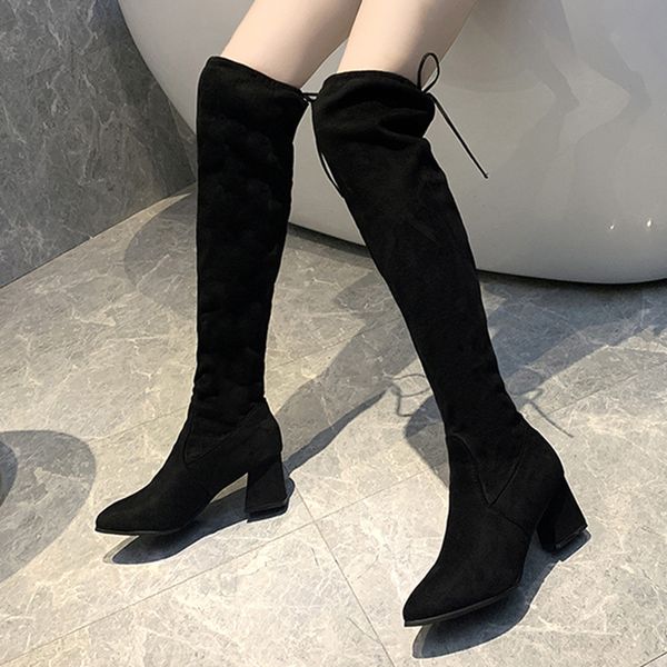 rimocy slim over the knee boots women fashion faux suede high heels ladies long boots winter warm plus size shoes woman, Black
rimocy slim over the knee boots women fashion faux suede high heels ladies long boots winter warm plus size shoes woman, Black
