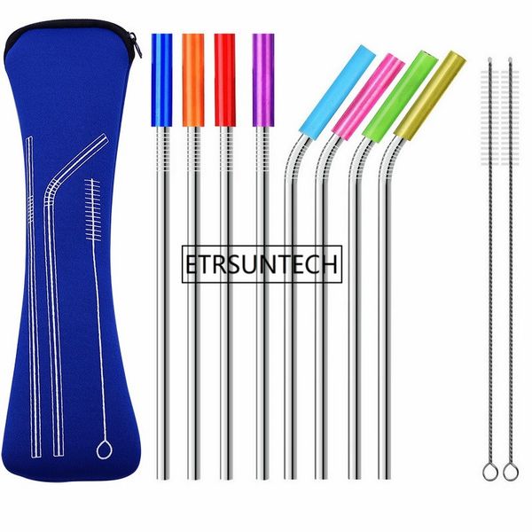 50sets 8pcs 8.5" stainless steel metal straws with 2pcs cleaning brushes silicon tips for 20oz tumbler coffee mug bar tool
50sets 8pcs 8.5" stainless steel metal straws with 2pcs cleaning brushes silicon tips for 20oz tumbler coffee mug bar tool