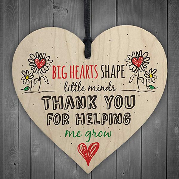 teacher leaving gift nursery wooden hanging pendant heart plaque decor christmas decorations for home l1101
teacher leaving gift nursery wooden hanging pendant heart plaque decor christmas decorations for home l1101