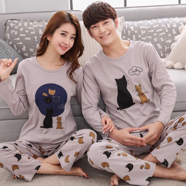 new spring 100% cotton couple pajamas set cute cartoon o-neck long sleeve pyjama winter pajama for men and women, Black;red
new spring 100% cotton couple pajamas set cute cartoon o-neck long sleeve pyjama winter pajama for men and women, Black;red