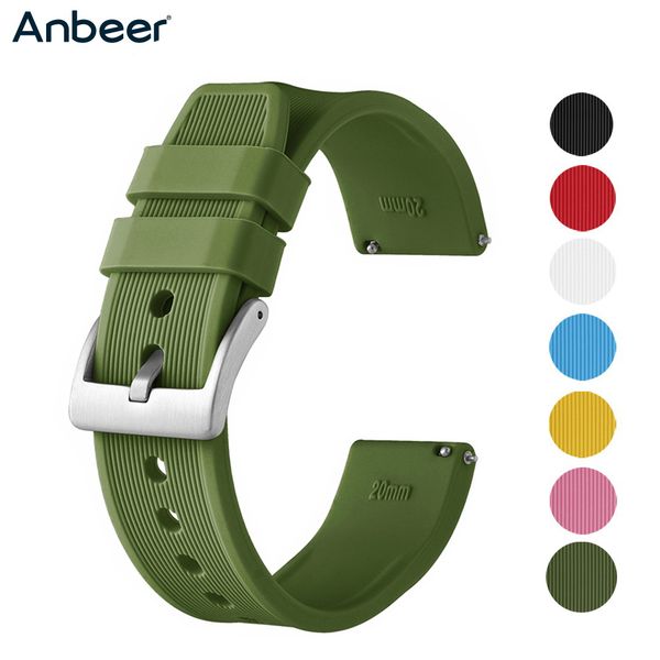 anbeer silicone watchband army green sport strap 18mm 20mm 22mm 24mm quick release soft rubber replacement belt causal bracelet, Black;brown
anbeer silicone watchband army green sport strap 18mm 20mm 22mm 24mm quick release soft rubber replacement belt causal bracelet, Black;brown