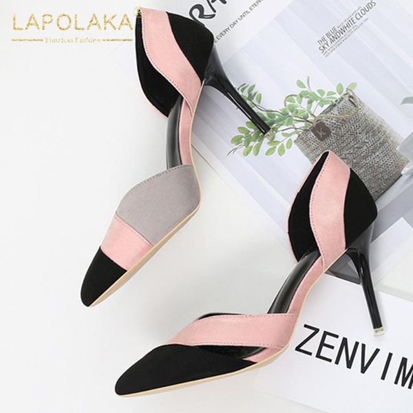 lapolaka new arrivals 2020 dropship thin high heels summer sandals woman shoes slip-on mix color mature shoes women sandals, Black 
lapolaka new arrivals 2020 dropship thin high heels summer sandals woman shoes slip-on mix color mature shoes women sandals, Black