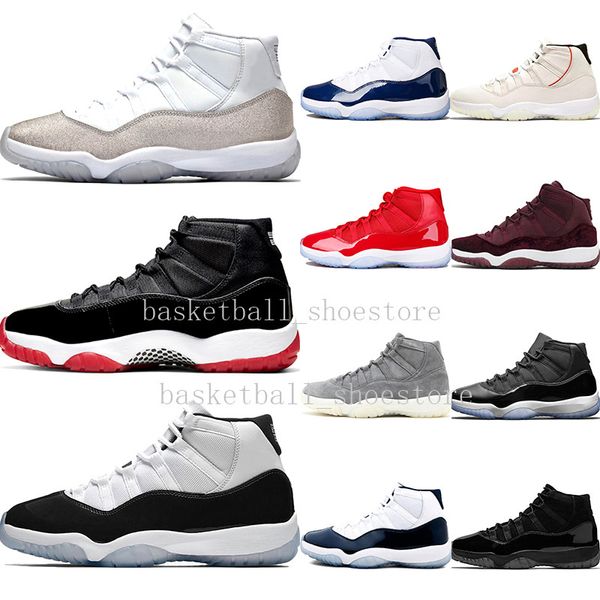 new 11 bred 2019 metallic silver mens basketball shoes 11s cap and gown concord high low cut men women sports sneakers threetwo36-47
new 11 bred 2019 metallic silver mens basketball shoes 11s cap and gown concord high low cut men women sports sneakers threetwo36-47