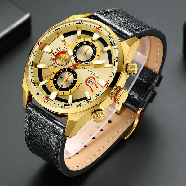 minifocus sports chronograph mens quartz watches auto date multifunction waterproof watch men chic analog clock, Slivery;brown
minifocus sports chronograph mens quartz watches auto date multifunction waterproof watch men chic analog clock, Slivery;brown