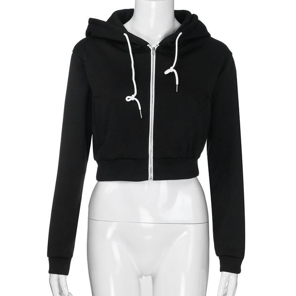 cropped hoodies women solid fashion sweatshirt polerones mujer hooded zipper hoody 2019 women clothes moletom feminino d90520, Black
cropped hoodies women solid fashion sweatshirt polerones mujer hooded zipper hoody 2019 women clothes moletom feminino d90520, Black