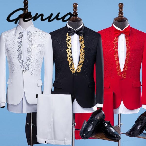 new fashion men suits gold embroidery blazers slim fit red white/black suits wedding business male tuxedos single buttons suit
new fashion men suits gold embroidery blazers slim fit red white/black suits wedding business male tuxedos single buttons suit