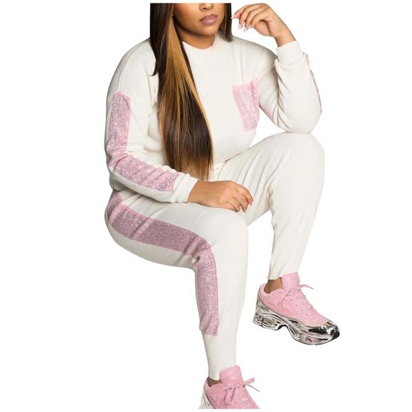 wholesale-sequins print stitching tracksuit fashion outdoor running suit for ladies pocket hem and pants clothes sport set, Black;blue
wholesale-sequins print stitching tracksuit fashion outdoor running suit for ladies pocket hem and pants clothes sport set, Black;blue