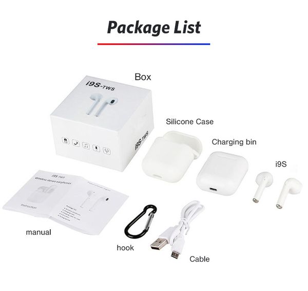 i9s tws Twins Earbuds Mini Wireless Bluetooth Earphones i7s Air Pod Headsets Stereo Earbuds Wireless For Xiaomi IPhone Android
i9s tws Twins Earbuds Mini Wireless Bluetooth Earphones i7s Air Pod Headsets Stereo Earbuds Wireless For Xiaomi IPhone Android