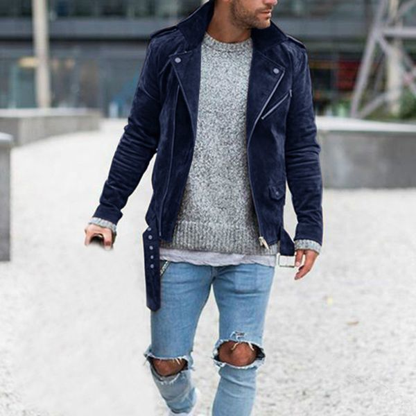 vintage autumn streetwear long sleeve suede fabric jacket men casual sashes jacket overcoat outwear coat chaqueta hombre clothes, Black;brown
vintage autumn streetwear long sleeve suede fabric jacket men casual sashes jacket overcoat outwear coat chaqueta hombre clothes, Black;brown