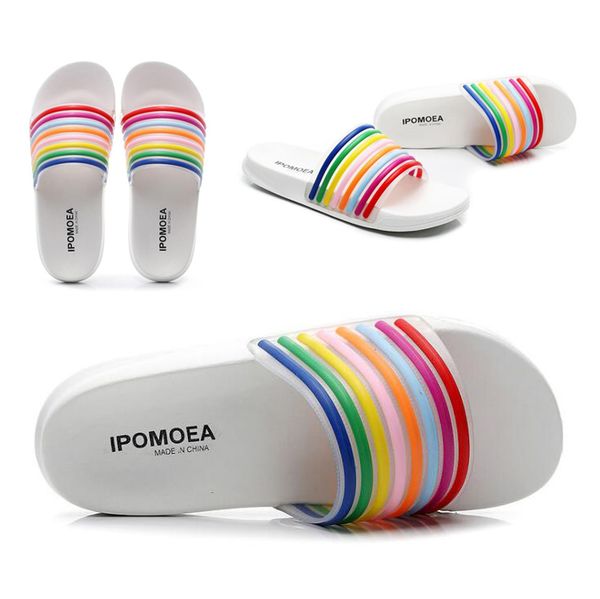 2019 summer couple rainbow slippers men women personality trend slippers home beach non-slip soft bottom slippers, Black
2019 summer couple rainbow slippers men women personality trend slippers home beach non-slip soft bottom slippers, Black