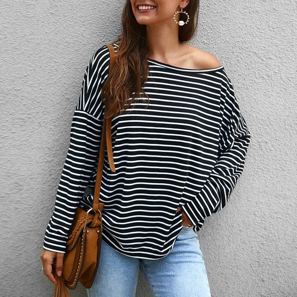 women stripe shirt fashion o neck stripe long sleeve loose shirts casual blouse autumn women korean style for 2019 #15, White
women stripe shirt fashion o neck stripe long sleeve loose shirts casual blouse autumn women korean style for 2019 #15, White