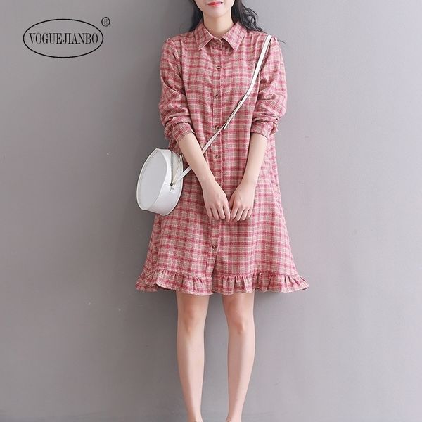2020 spring new women's new loose large size long-sleeved cotton and linen plaid dress robe sukienka vestido de festa vadim, Black;pink
2020 spring new women's new loose large size long-sleeved cotton and linen plaid dress robe sukienka vestido de festa vadim, Black;pink