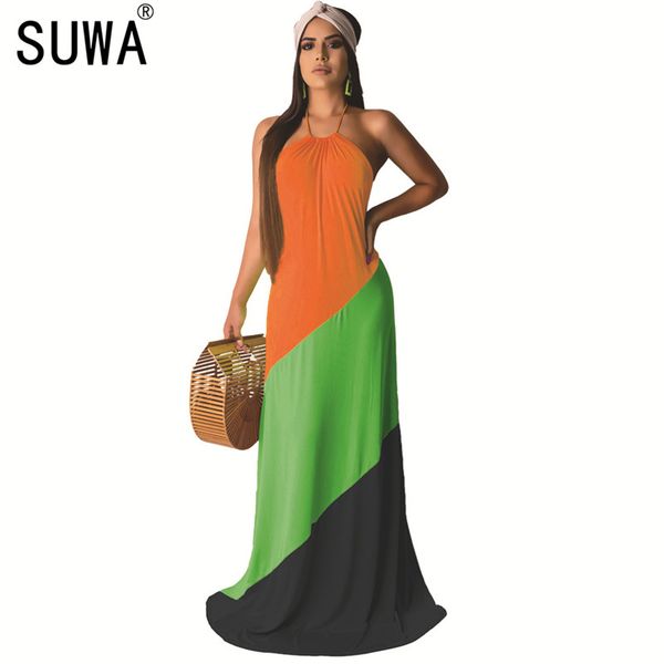 contrast color patchwork fashion high waist long dress lady summer sleeveless backless beach style maxi dress, Black;gray
contrast color patchwork fashion high waist long dress lady summer sleeveless backless beach style maxi dress, Black;gray