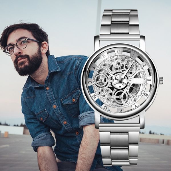 Whole ale 2019 new brand men 039 watch hollow luxury fa hion wild teel belt watch quartz black leather bu ine mechanical watch
Whole ale 2019 new brand men 039 watch hollow luxury fa hion wild teel belt watch quartz black leather bu ine mechanical watch