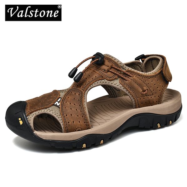 valstone genuine leather men sandals summer men shoes fashion outdoor sneakers casual non-slip footwear plus sizes 38-46 hombre, Black
valstone genuine leather men sandals summer men shoes fashion outdoor sneakers casual non-slip footwear plus sizes 38-46 hombre, Black