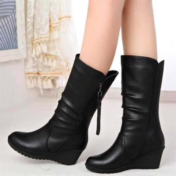 autumn and winter women's shoes new fashion wedge casual zipper women's boots ladies plus velvet warm leather riding, equestria, Black
autumn and winter women's shoes new fashion wedge casual zipper women's boots ladies plus velvet warm leather riding, equestria, Black