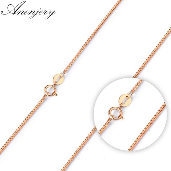 925 sterling silver box chain necklace rose gold color use for pendants charms women colar (diameter 1 mm)
925 sterling silver box chain necklace rose gold color use for pendants charms women colar (diameter 1 mm)
