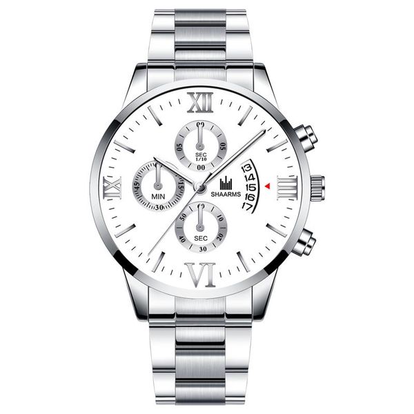 silver business date watch men's fashion roman number dial stainless steel analog quartz wristwatch male date watches, Slivery;brown
silver business date watch men's fashion roman number dial stainless steel analog quartz wristwatch male date watches, Slivery;brown