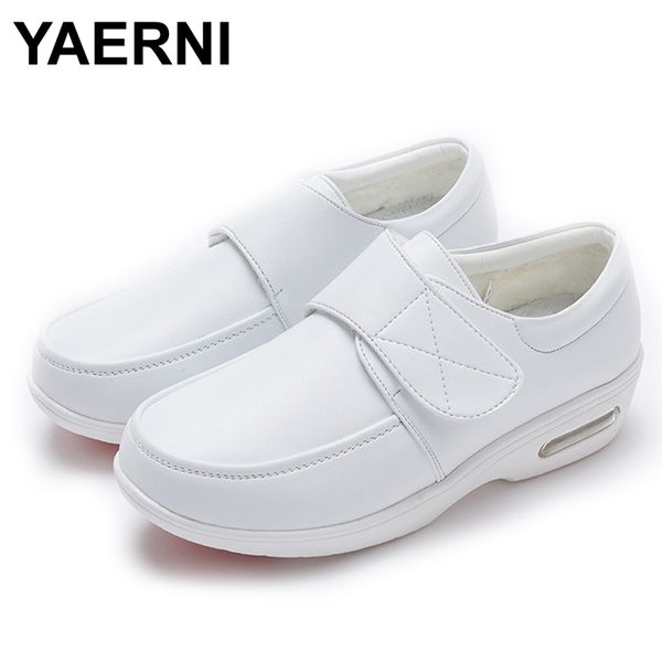 yaerni air cushion fall winter nurse shoes women's platform sneakers 2019 white split leather loafers women moccasins with fur, Black
yaerni air cushion fall winter nurse shoes women's platform sneakers 2019 white split leather loafers women moccasins with fur, Black