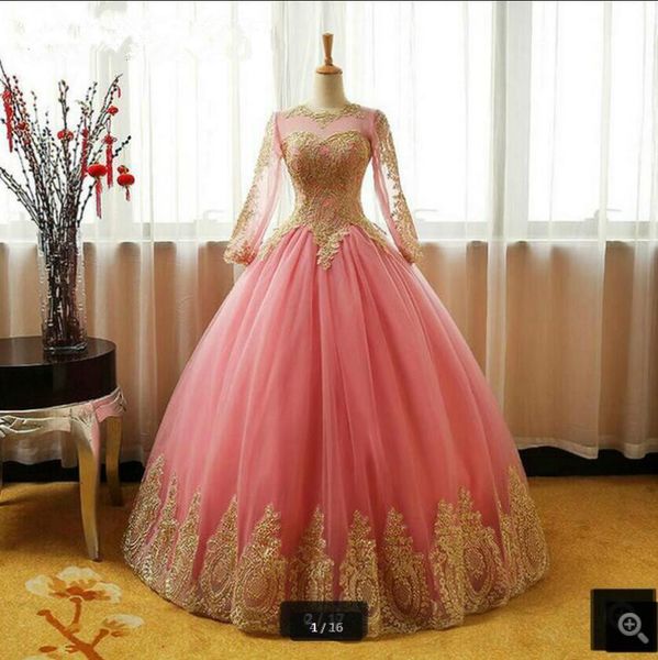 vestido de festa new ball gown gold lace prom dress long sleeve appliques formal prom gowns princess puffy modest prom gowns sale, Black
vestido de festa new ball gown gold lace prom dress long sleeve appliques formal prom gowns princess puffy modest prom gowns sale, Black
