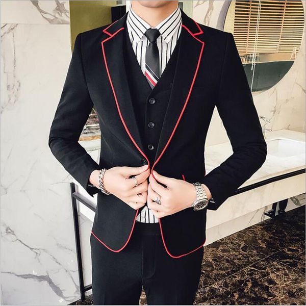 spring autumn men's suits winter slim fitted wedding groom tuxedos three pieces (jacket+vest+pants) custom made groom party wear, Black;gray
spring autumn men's suits winter slim fitted wedding groom tuxedos three pieces (jacket+vest+pants) custom made groom party wear, Black;gray