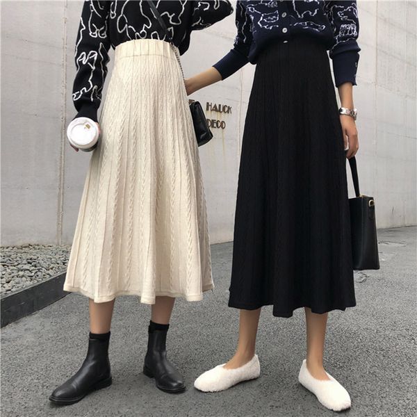 harajuku half-length женщины вязать юбки шикарный высокая талия большие качели женская юбка студент вязать длинные a-line юбка faldas de muj, Black
harajuku half-length женщины вязать юбки шикарный высокая талия большие качели женская юбка студент вязать длинные a-line юбка faldas de muj, Black