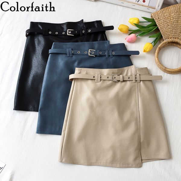 colorfaith new 2019 women pu leather skirt autumn winter sweet ladies fashion a-line package hip slit sashes mini skirt sk9806, Black;gray
colorfaith new 2019 women pu leather skirt autumn winter sweet ladies fashion a-line package hip slit sashes mini skirt sk9806, Black;gray