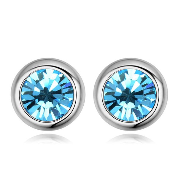 round shape stud crystal earrings made with swarovski elements crystal latest simple solitaire design silver jewelery christmas gift, Golden;silver
round shape stud crystal earrings made with swarovski elements crystal latest simple solitaire design silver jewelery christmas gift, Golden;silver