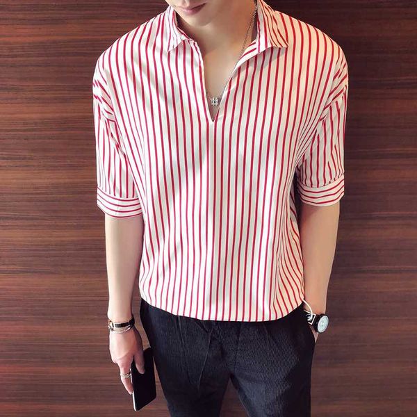 mens casual shirt 2020 summer fashion men striped short sleeve lapel neck breathable blouse camisa masculina brand shirts, White;black
mens casual shirt 2020 summer fashion men striped short sleeve lapel neck breathable blouse camisa masculina brand shirts, White;black