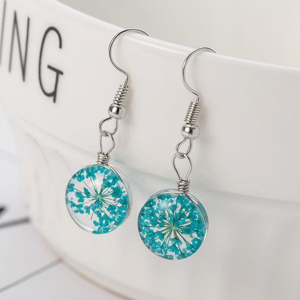 suteyi creative plant clover dry earring woman fashion dried flowers earrings glass ball pressed flower dangle earing jewelry, Silver
suteyi creative plant clover dry earring woman fashion dried flowers earrings glass ball pressed flower dangle earing jewelry, Silver
