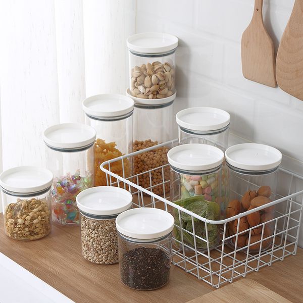 kitchen sealed of grain storage tank household plastic transparent dry goods with lid grains storage box
kitchen sealed of grain storage tank household plastic transparent dry goods with lid grains storage box