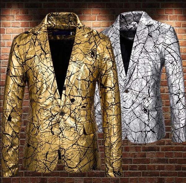 men's suits & blazers metallic shiny bronzing blazer men designs gold silver jacket mens stage costumes singers clothes dance star styl, White;black
men's suits & blazers metallic shiny bronzing blazer men designs gold silver jacket mens stage costumes singers clothes dance star styl, White;black