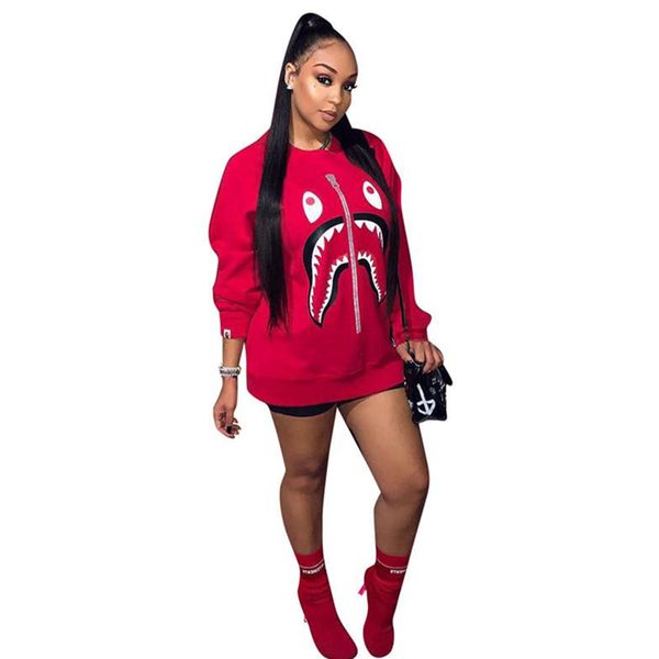 women shark print hoodies long sleeve o-neck sweatershirt spring autumn hoodie shirt casual design sweatershirt pullover girl clothing, White
women shark print hoodies long sleeve o-neck sweatershirt spring autumn hoodie shirt casual design sweatershirt pullover girl clothing, White