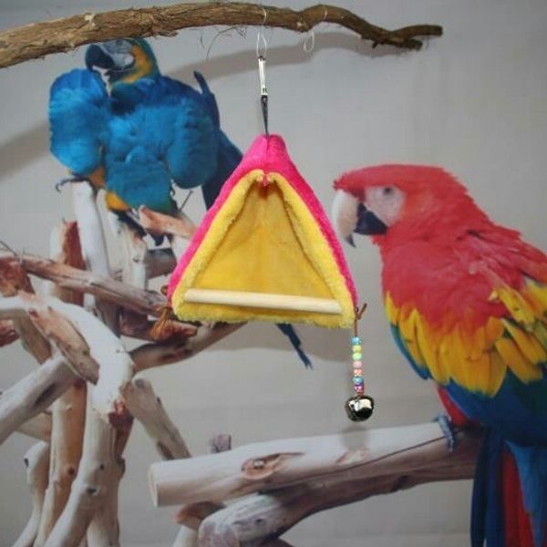 new product parrot toys swing the bird's nest bird tent stand bar triangle cotton wo