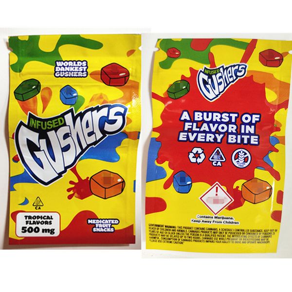 2020 infused gushers edibles packaging bag 500mg empty gummy candy bag resealable zipper airtight custom private mylar bag fast shipping
2020 infused gushers edibles packaging bag 500mg empty gummy candy bag resealable zipper airtight custom private mylar bag fast shipping