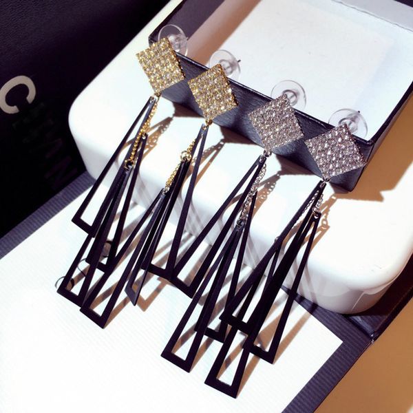 korea geometric triangle long tassel square crystal drop earrings for women minimalism personality ear dangle oorbellen gift, Silver
korea geometric triangle long tassel square crystal drop earrings for women minimalism personality ear dangle oorbellen gift, Silver