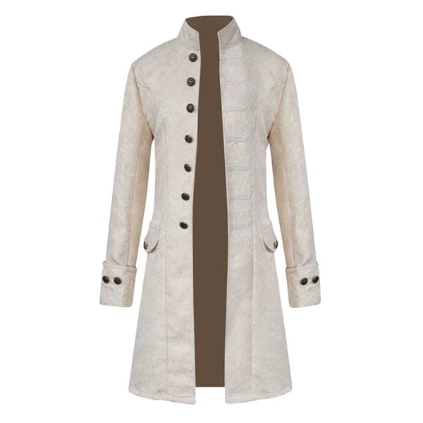 men's coat gothic white coat men long sleeve casaco vintage trench men party cape hooded long jacket coats man raincoat, Tan;black
men's coat gothic white coat men long sleeve casaco vintage trench men party cape hooded long jacket coats man raincoat, Tan;black