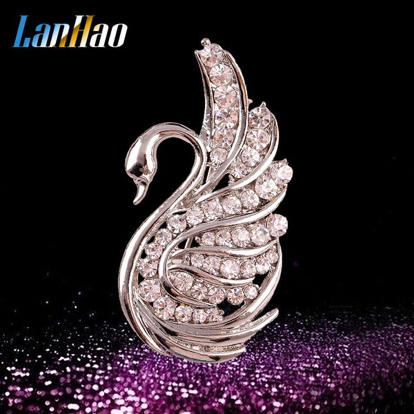 rhinestone small swan brooch chest buttoned brooch woman personality noble accessories, Gray
rhinestone small swan brooch chest buttoned brooch woman personality noble accessories, Gray