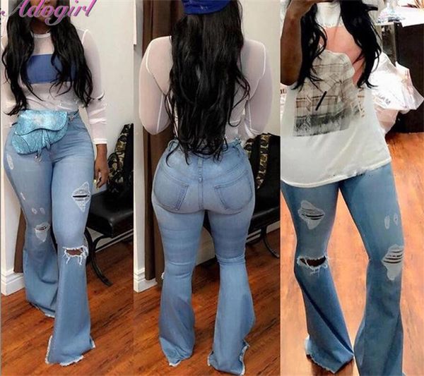 adogirl casual distressed flair jeans women autumn slim high waist stretch holes denim wide leg pants trousers streetwear jeans, Blue
adogirl casual distressed flair jeans women autumn slim high waist stretch holes denim wide leg pants trousers streetwear jeans, Blue