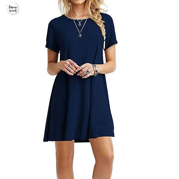 above knee summer dress 2019 simple casual short sleeve o neck solid dress loose plus size xxxl vestidos designer clothes, Black;gray
above knee summer dress 2019 simple casual short sleeve o neck solid dress loose plus size xxxl vestidos designer clothes, Black;gray