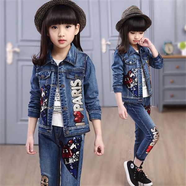 baby girl clothes 4 5 6 8 10 12 years girls clothing set denim jacket + jeans 2pcs flower girl suit cotton casual girls outfits t200413, White
baby girl clothes 4 5 6 8 10 12 years girls clothing set denim jacket + jeans 2pcs flower girl suit cotton casual girls outfits t200413, White