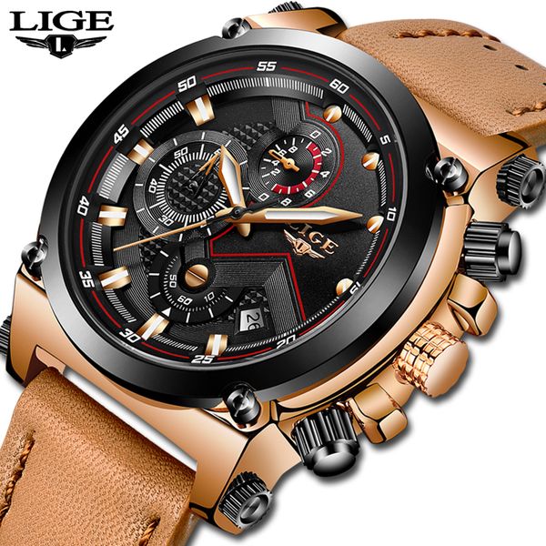 2019 lige mens watches business quartz watch men leather dress waterproof sports chronograph relogio masculino, Slivery;brown
2019 lige mens watches business quartz watch men leather dress waterproof sports chronograph relogio masculino, Slivery;brown