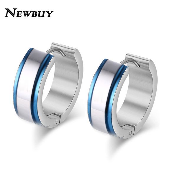 newbuy cute stainless steel hoop earrings for women men blue color earring jewelry party gift, Golden;silver
newbuy cute stainless steel hoop earrings for women men blue color earring jewelry party gift, Golden;silver