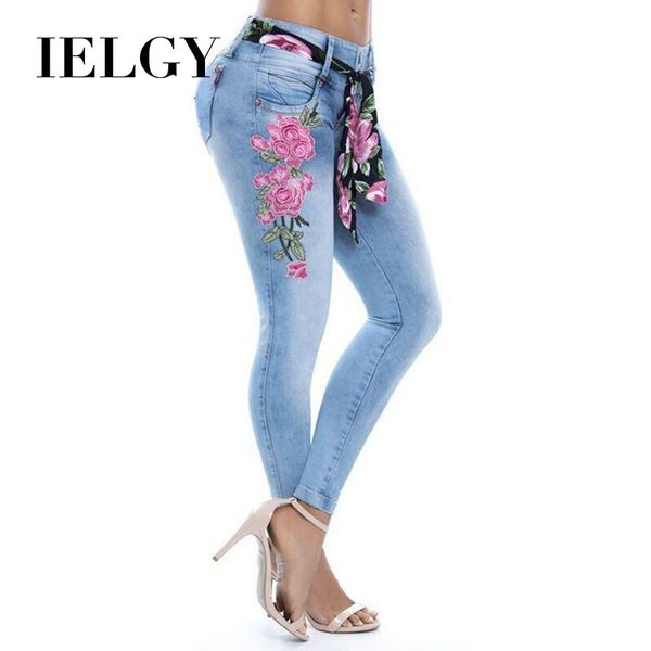 ielgy women's embroidered jeans large size comfortable high elastic wild slim feet pants, Blue
ielgy women's embroidered jeans large size comfortable high elastic wild slim feet pants, Blue