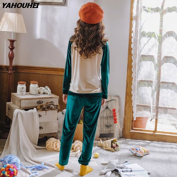 2018 winter thick warm gold velvet pajama sets for women long sleeve soft pyjamas female lounge home clothing sleepwear homewear, Blue;gray
2018 winter thick warm gold velvet pajama sets for women long sleeve soft pyjamas female lounge home clothing sleepwear homewear, Blue;gray